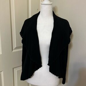 Black shawl sweater. Size M